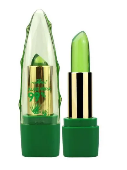 Aloe Vera Gel Color Changing Lipstick Gloss Moisturizer Anti drying Desalination Fine grain Lip Blam Care 1Pc - Shop at LoveMi