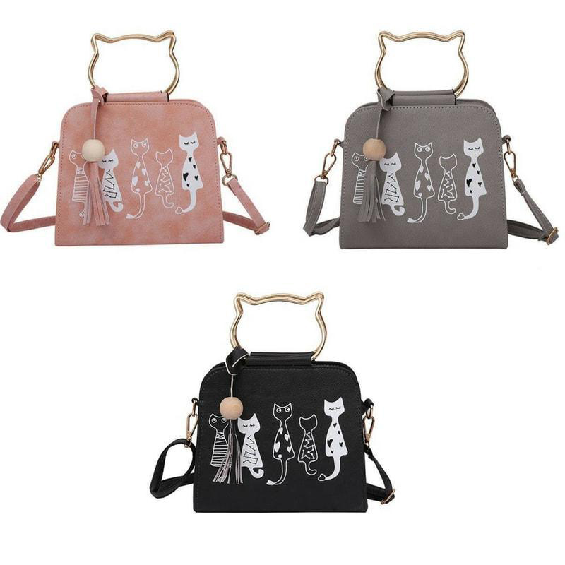 Trend printing shoulder bag Simple cat handbag diagonal cat bag
