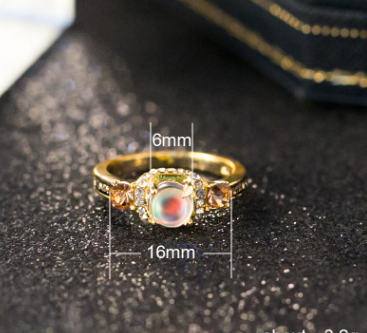 Vintage style moonstone ring