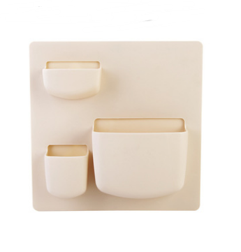 Multi Function Punch free Wall Hanging Storage Rack Kitchen Tools Beige - Shop at LoveMi
