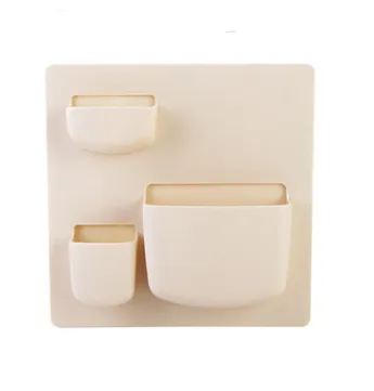 Multi Function Punch free Wall Hanging Storage Rack Kitchen Tools Beige - Shop at LoveMi