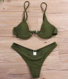 Bikini sexy multi-colour optional swimsuit - Green - View 1