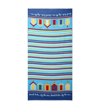 Flamingo Ice Cream Printed Large Men Women Summer Beach Towels Microfiber Bath Towel Camping Yoga Towels Bathroom - Blue Stripes