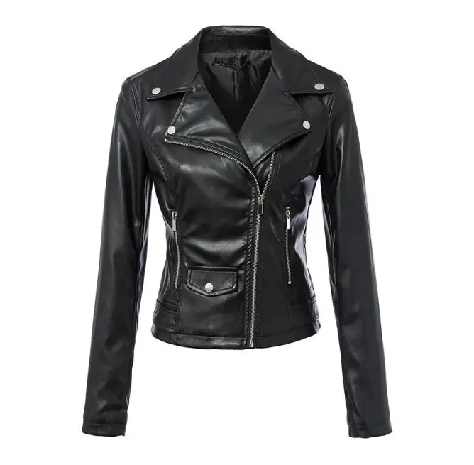 Leather Coats Motorcycle Jacket Black Outerwear PU