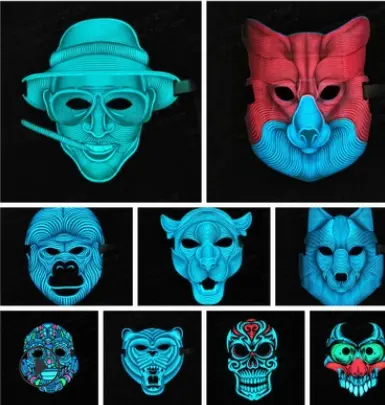 LED Sound Control Luminous Mask Nightclub Masquerade