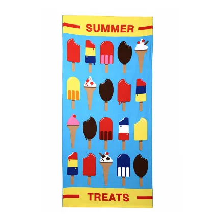 Flamingo Ice Cream Printed Large Men Women Summer Beach Towels Microfiber Bath Towel Camping Yoga Towels Bathroom - Summer Ice Cream