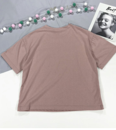 Preppy Style Women Sweet Cotton T-shirt O Neck Short Sleeve Female Tee Tops Summer T-shirt