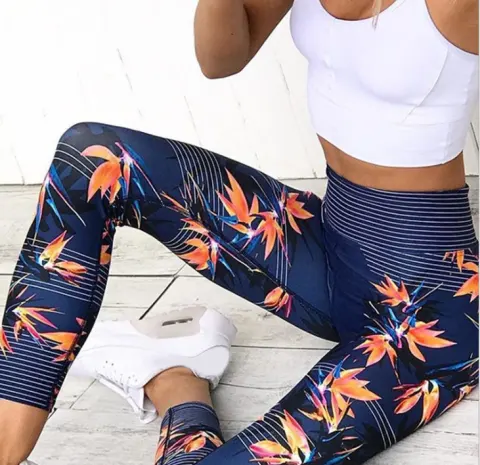 High Waist Yoga Pants Women's Fitness Sports Leggings Band