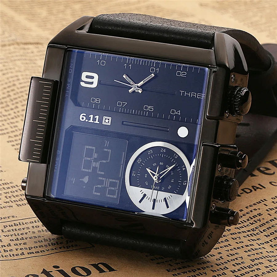 611 Date 8145 Countdown Waterproof Backlight Luminous Double Display