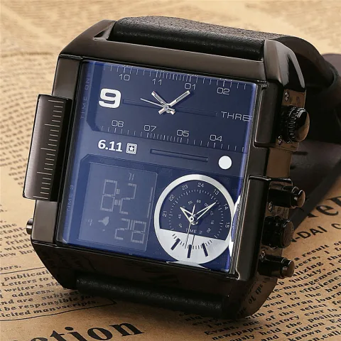 611 Date 8145 Countdown Waterproof Backlight Luminous Double Display