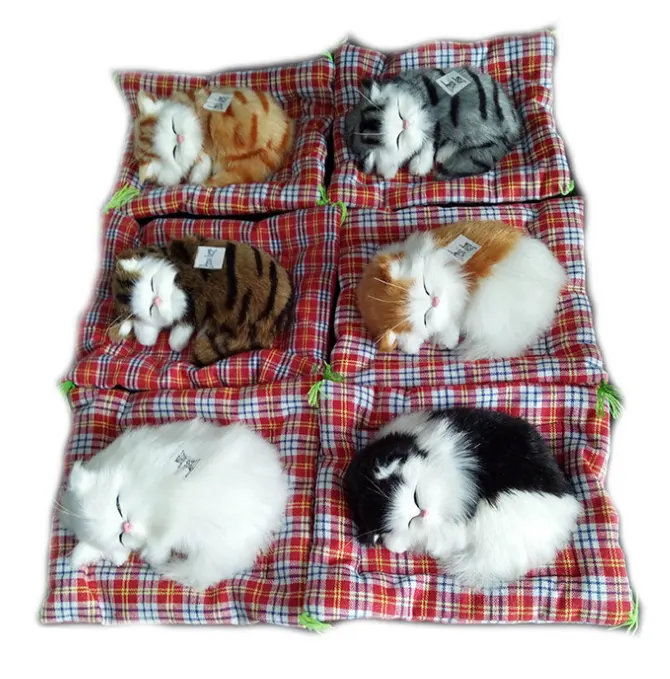 Cat Sleeping Doll with Meow Sound