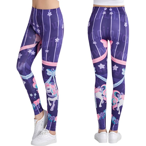 Printed thin pencil feet pants stretch big ladies yoga pants leggings G One Size - Shop at LoveMi