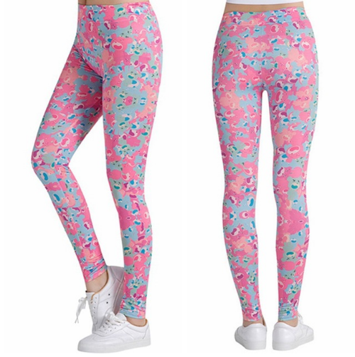 Printed thin pencil feet pants stretch big ladies yoga pants leggings N One Size - Shop at LoveMi