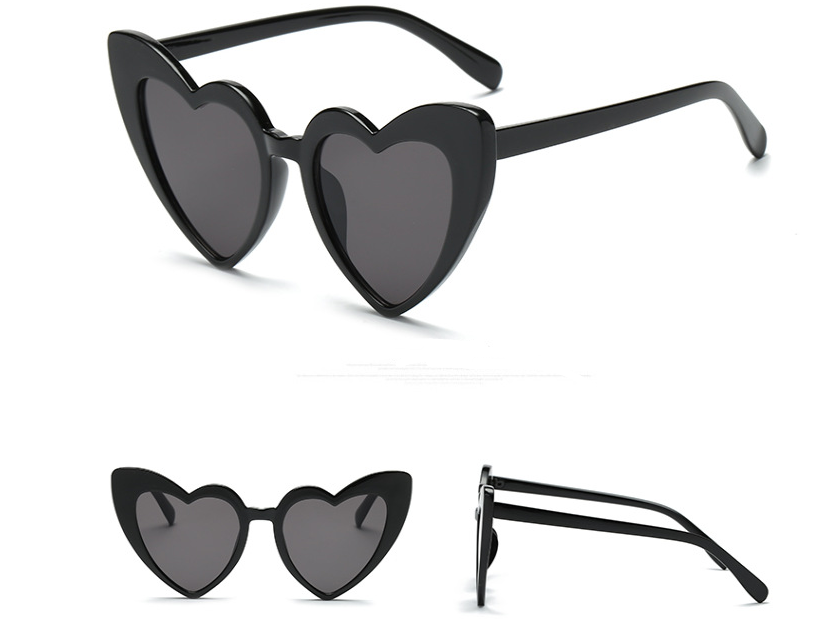 New love ladies heart-shaped sunglasses ins with the same heart heart sunglasses female soft sister Harajuku cute fashion glasses