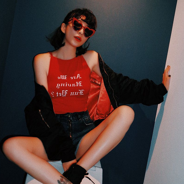 New love ladies heart-shaped sunglasses ins with the same heart heart sunglasses female soft sister Harajuku cute fashion glasses