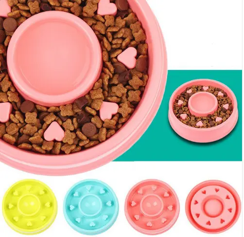 Anti-choke Bowl Plastic Dog Healthy Feeder
