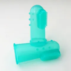 Super Soft Pet Finger Toothbrush - Clear Green - View 1