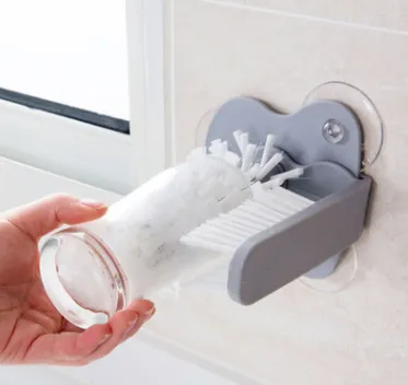 Creative suction wall lazy cup brush glass cleaning brush kitchen rotating cup tea cup brush cup brush – image 4