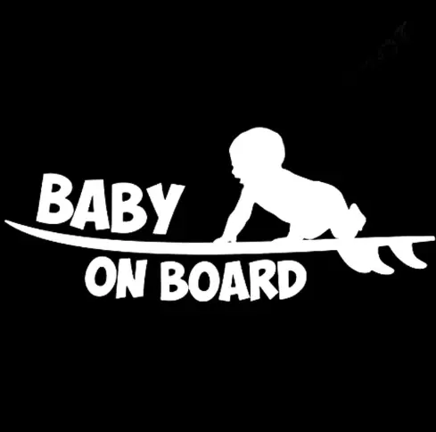 Baby on board car stickers cute warning