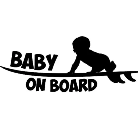 Baby on Board Car Stickers Cute Warning Car