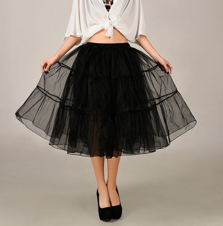 USA size vintage mesh skirt show pettiskirt