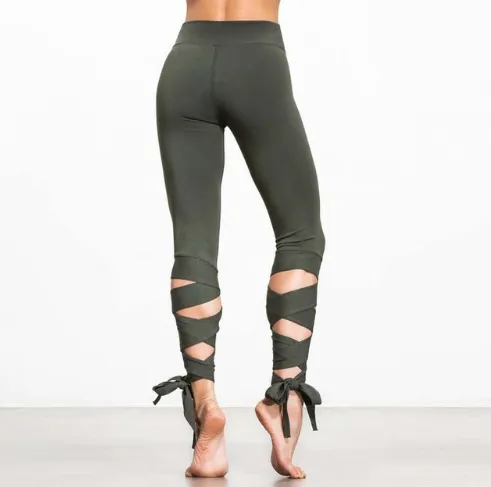 Yoga Sports Tight Leggings For Women Yoga Leggings fitness Pants dance ballet bandage leggings Women Running Tights Army Green - Shop at LoveMi