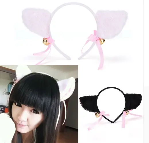 Plush cat ears headband Bells anime show