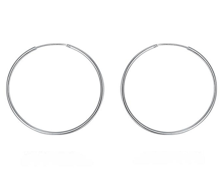 Round earrings Korean star accessories European and American earrings 925 silver plated