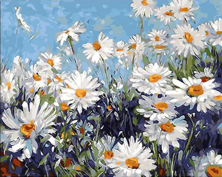 Painting by numbers - sunflower