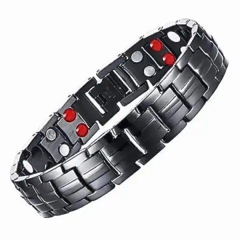 Black Bracelet Men Hand Chain Energy Health Germanium Magnetic