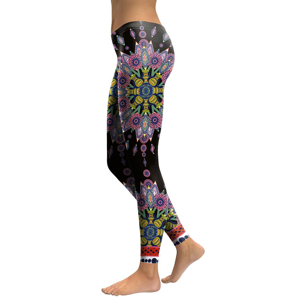 Pink Starburst Mandala Flower Yoga/Workout Leggings Pink - Shop at LoveMi