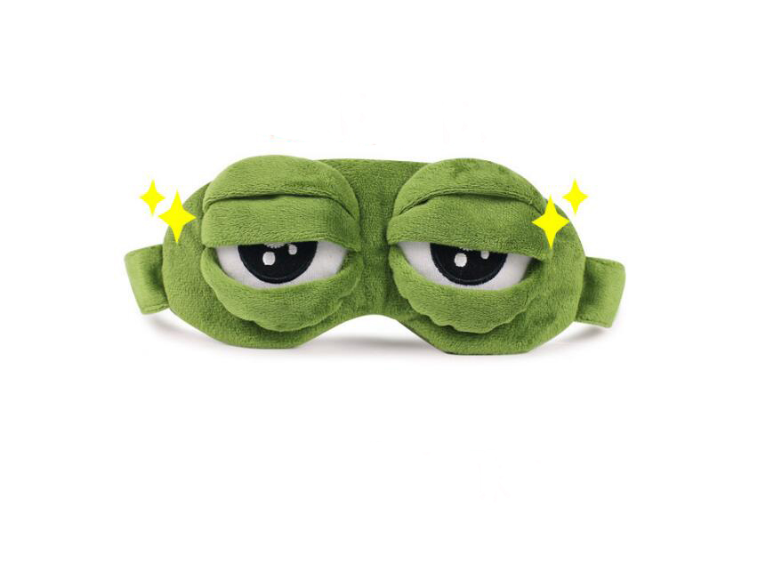 Masque de sommeil grenouille en peluche — Confort en voyage 4
