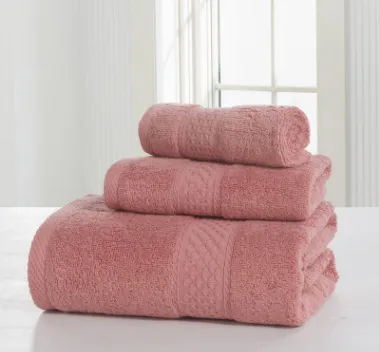 Cotton soft double sided thickening towel skin friendly bath towel beauty salon bathrobe bath towel set Red - Shop at LoveMi