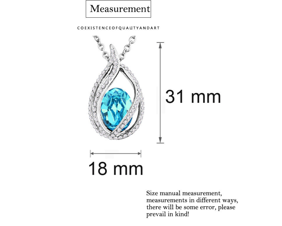 Pendentif Cristal Zircon Bleu Naturel