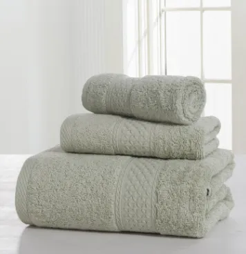 Cotton soft double sided thickening towel skin friendly bath towel beauty salon bathrobe bath towel set Light Green - Shop at LoveMi