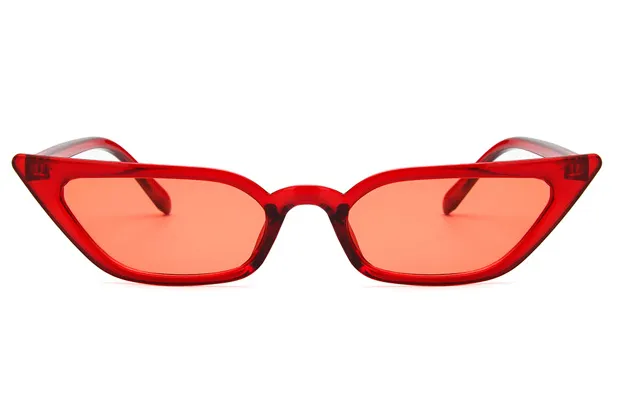 ARTORIGIN Narrow Sexy Cat Eye Sunglasses Women Small Size Candy Color Sun Glasses lunette de soleil femme gafas sol Red Through Red Box - Shop at LoveMi