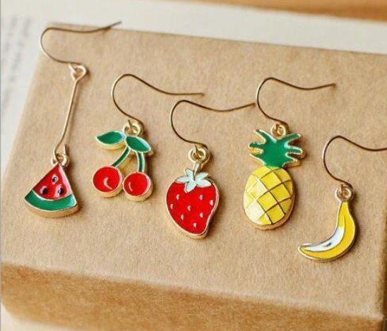 Multi Fruits Drop Earrings