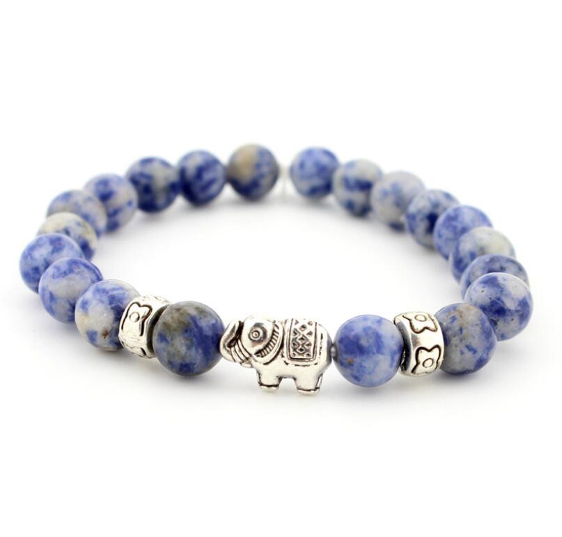 Nature Stone Elephant Bracelet