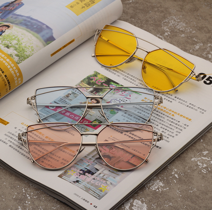 Female Vintage Gold Sunglasses - Image 20