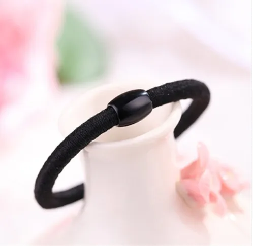 Beaded high elastic fashion hair band hair band Black - Shop at LoveMi