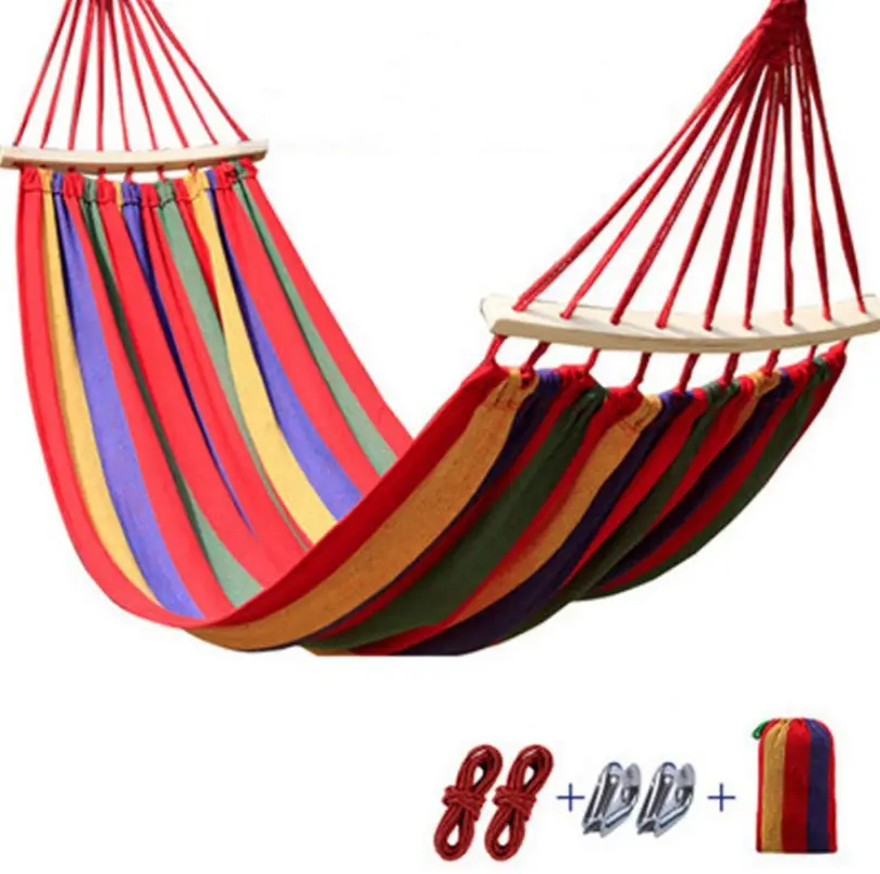 200x80cm Backpacking Hammock Portable Canvas Parachute Outdoor Single