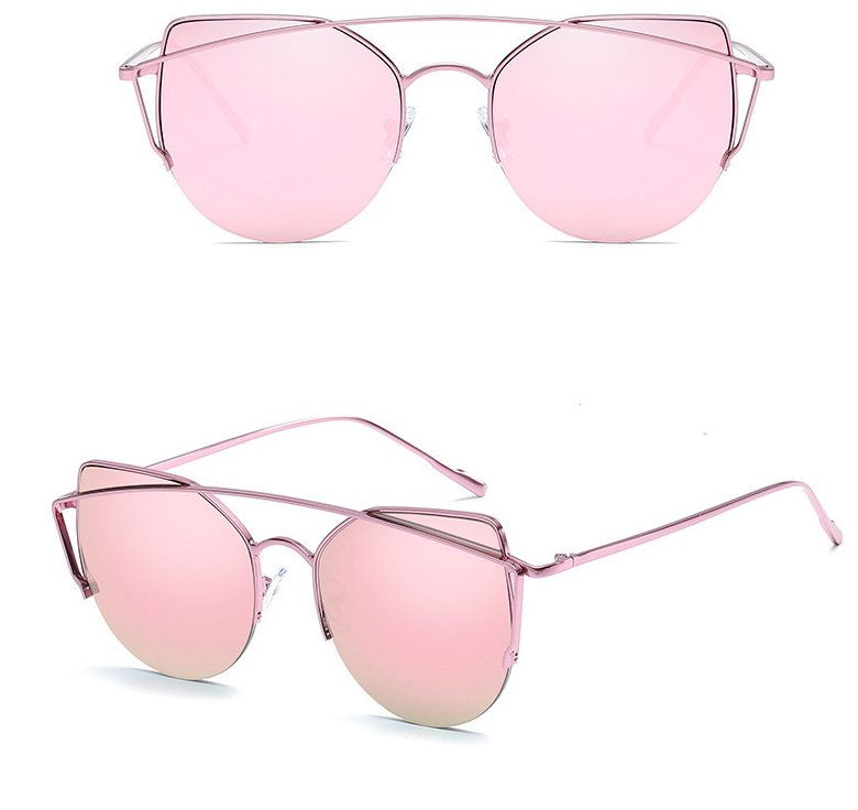 Female Vintage Gold Sunglasses - Image 15