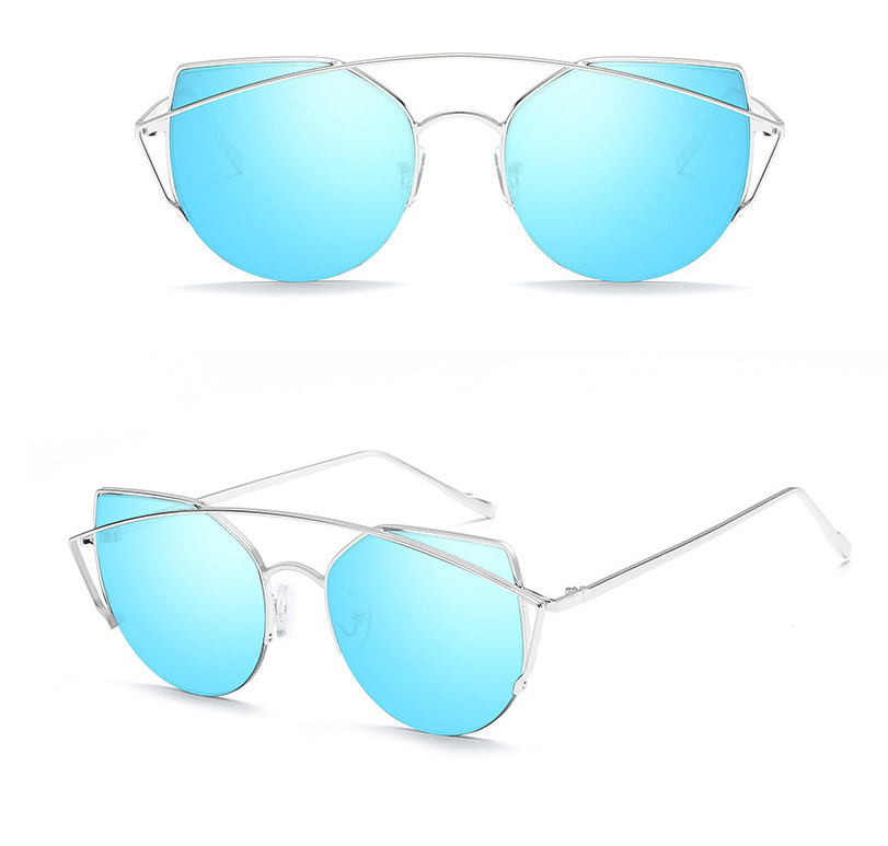 Female Vintage Gold Sunglasses - Image 6