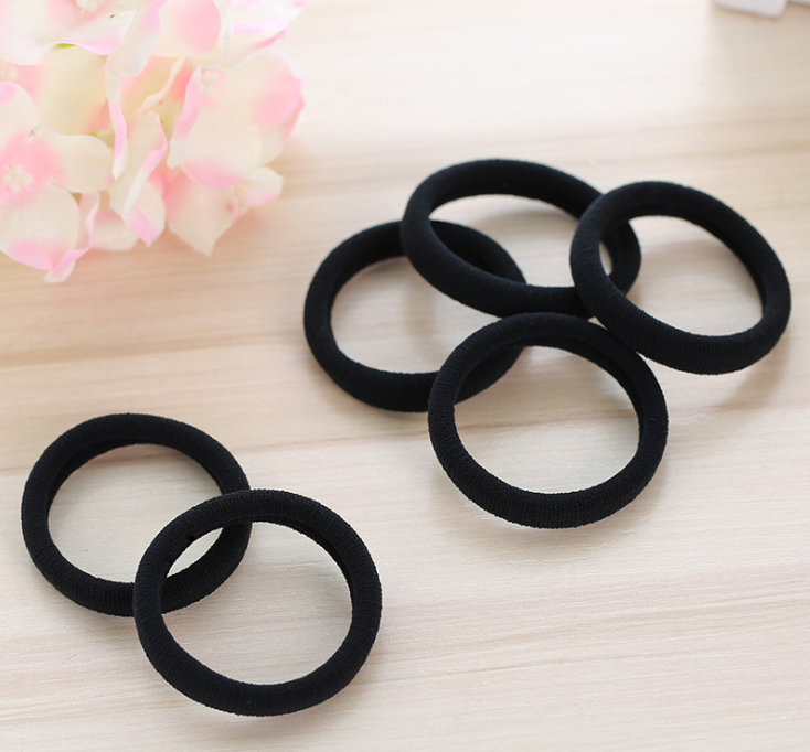 Hairdressing Tools Black Rubber Hair Band Links Rings Ropes Spring Eraser Holders Ponytail Hair Accessories Elastic Hair Band 30Pcs - Shop at LoveMi