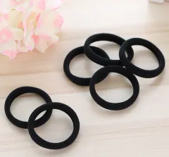 Hairdressing Tools Black Rubber Hair Band Links Rings Ropes Spring Eraser Holders Ponytail Hair Accessories Elastic Hair Band - 30Pcs - View 1