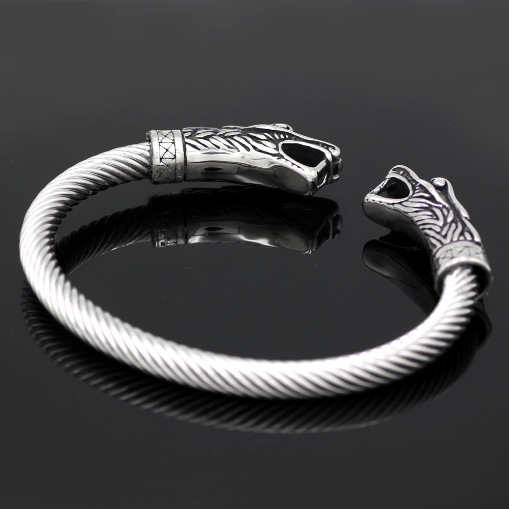Dragon Torc Armring Stainless Steel Bracelet