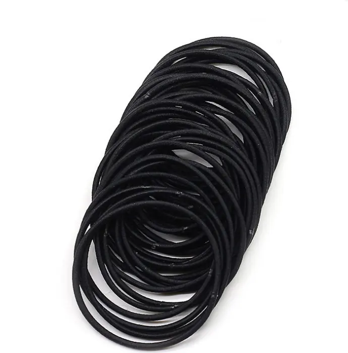 Black Elastic Hair Bands Ponytail Holder Head