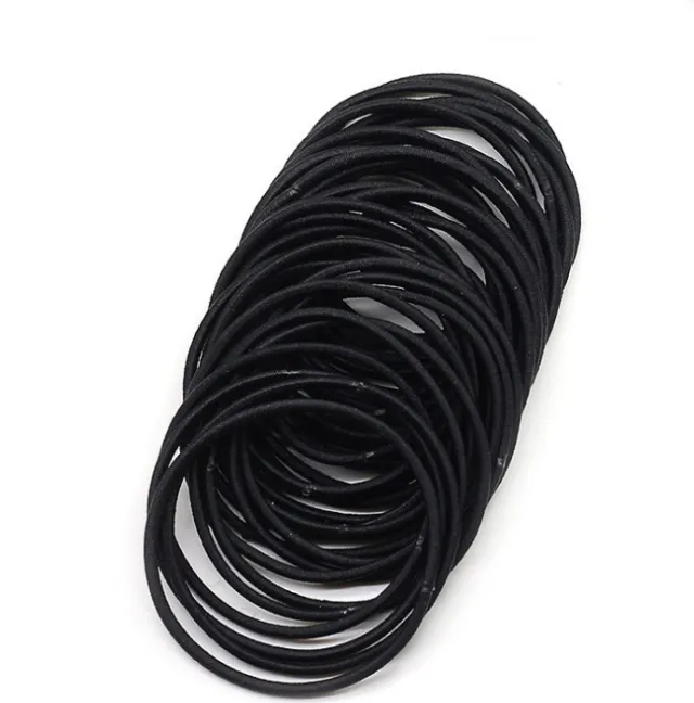 Black Elastic Hair Bands Ponytail Holder Head Rope Ties Hats Hair Styling Kids Girl Accessories Scrunchie 30Pcs - Shop at LoveMi