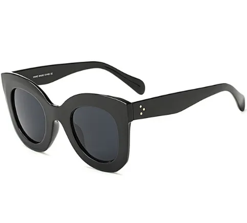 New Fashion Cat Eye Sunglasses Women Brand Designer Vintage Gradient Cat Eye Sun Glasses Shades For Women Balck - Shop at LoveMi