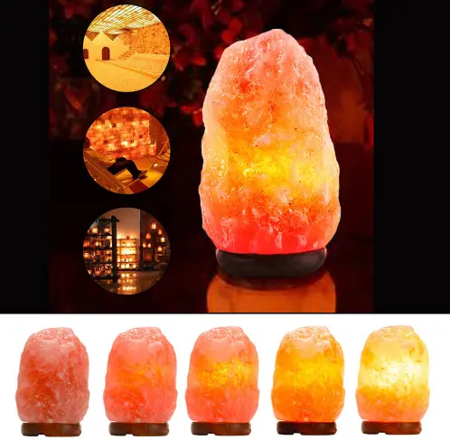 Crystal salt lamp socket creative decoration gift